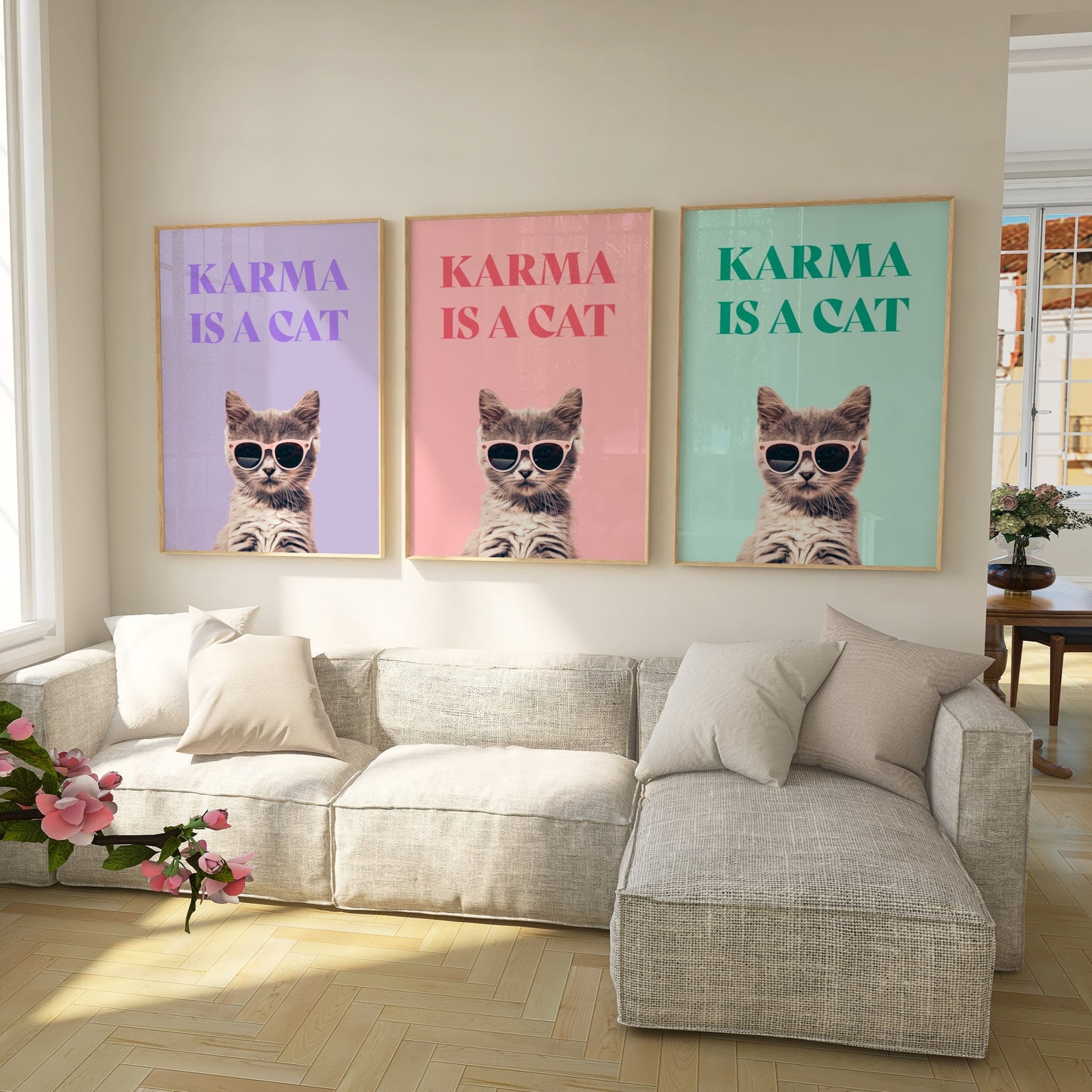 Karma Is A Cat Print
