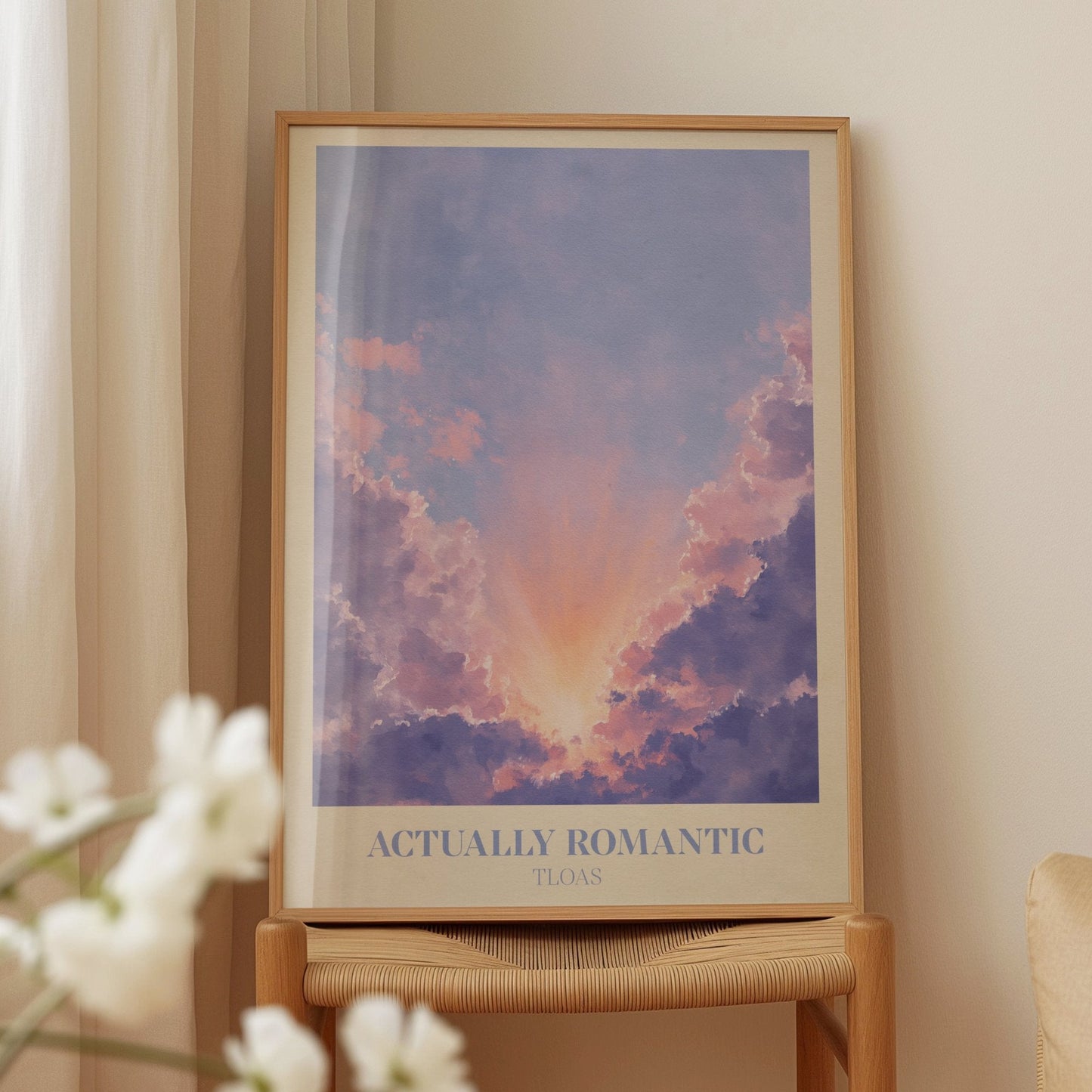 Actually Romantic lyric wall art print inspired by Taylor Swift in a frame