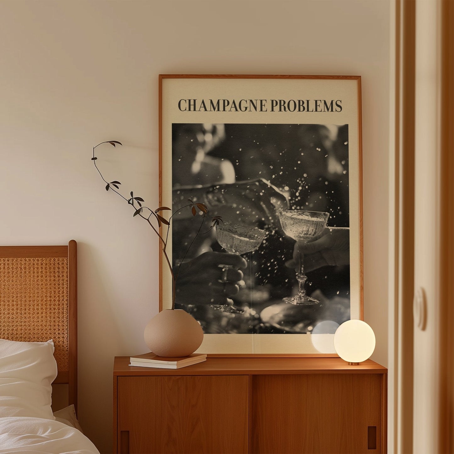 Champagne Problems Retro Print
