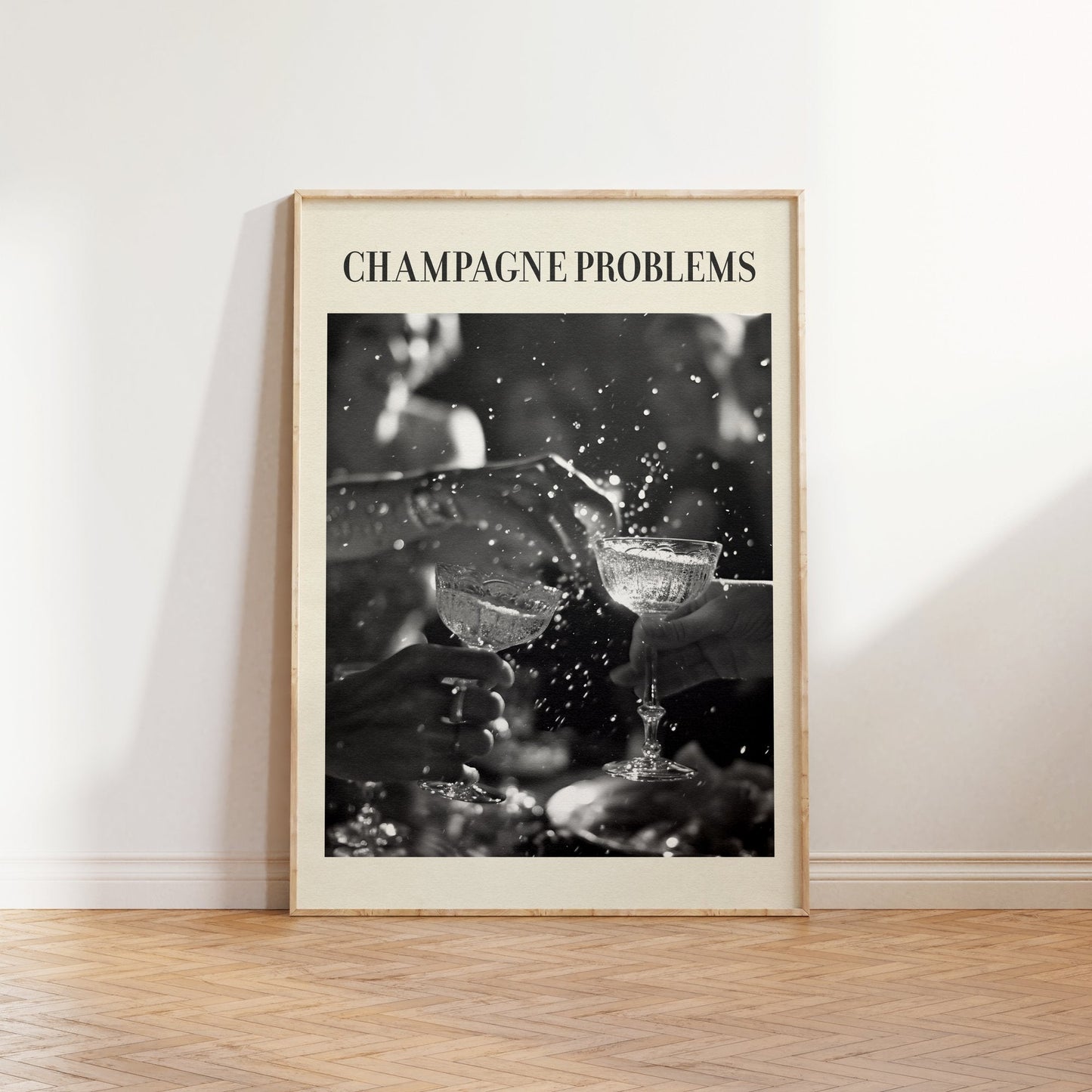 Champagne Problems Retro Print