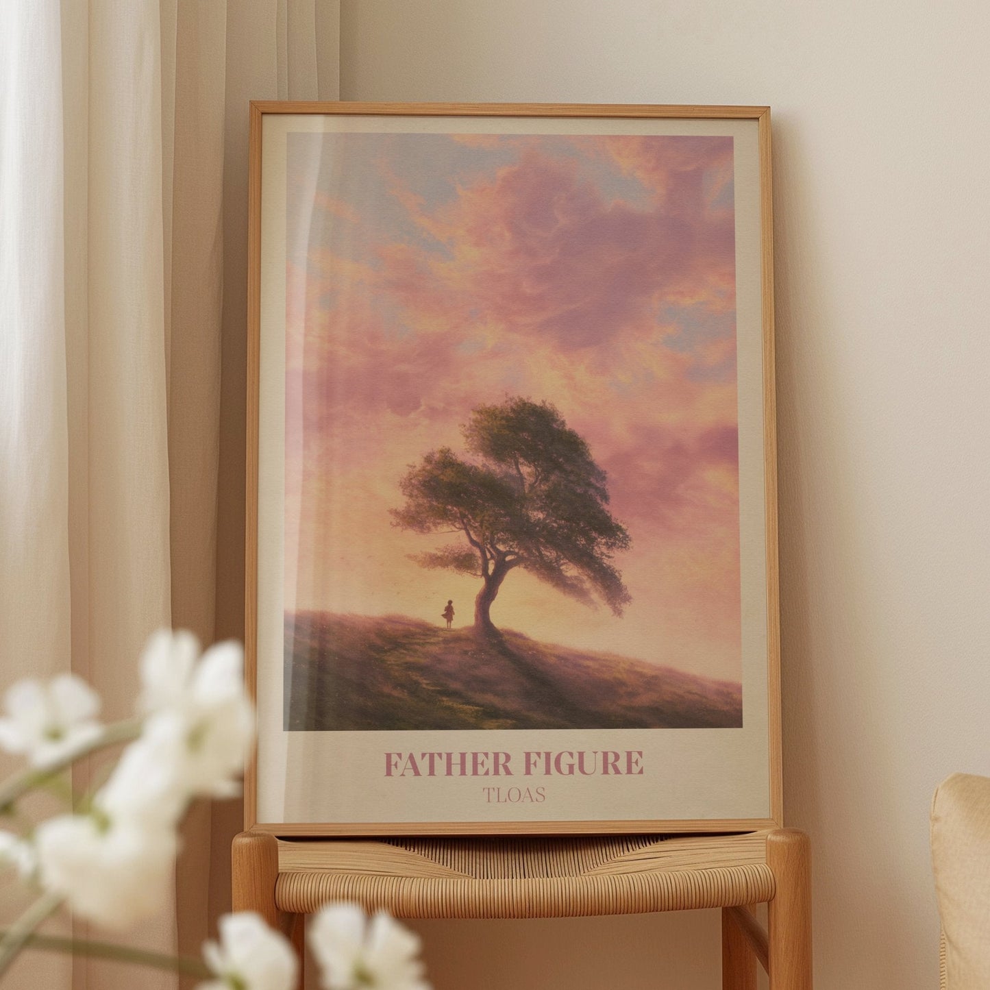 Father Figure lyric wall art print inspired by Taylor Swift in a frame
