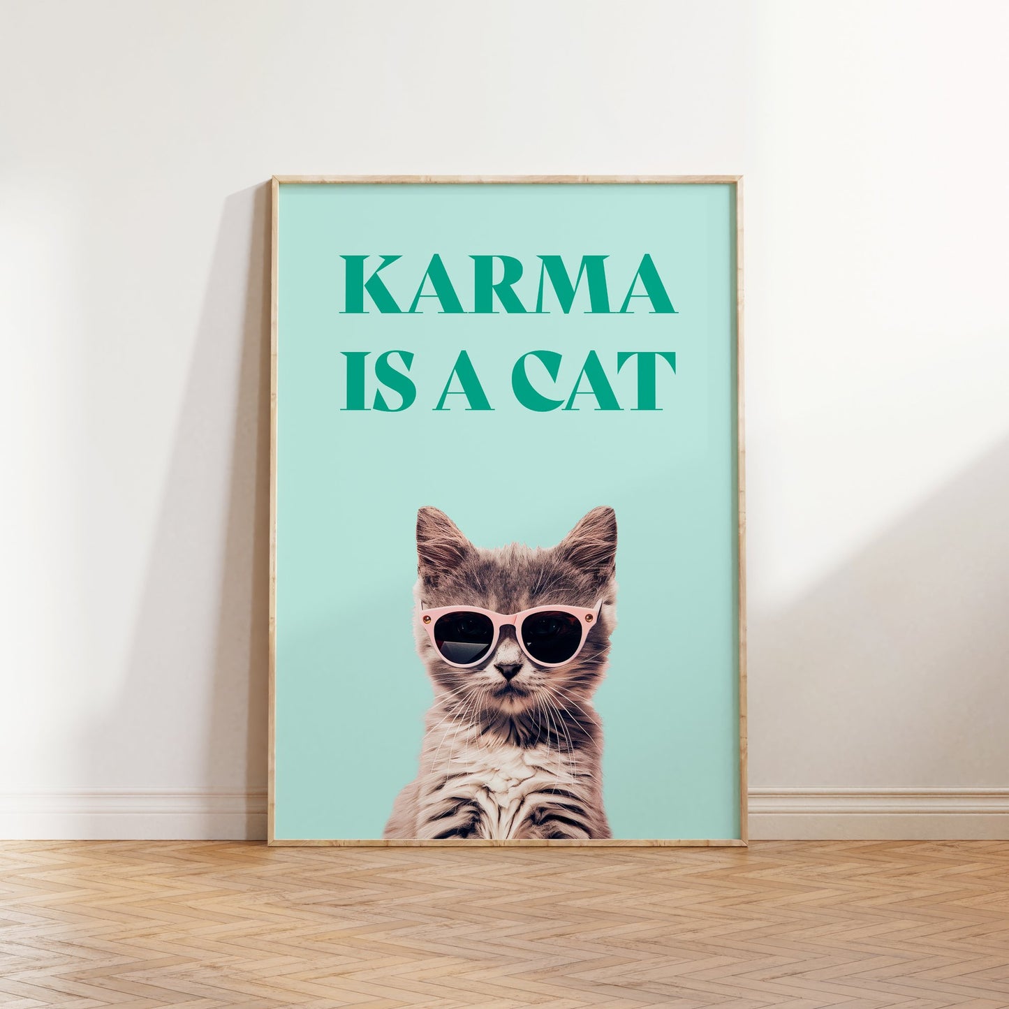 Karma Is A Cat Print