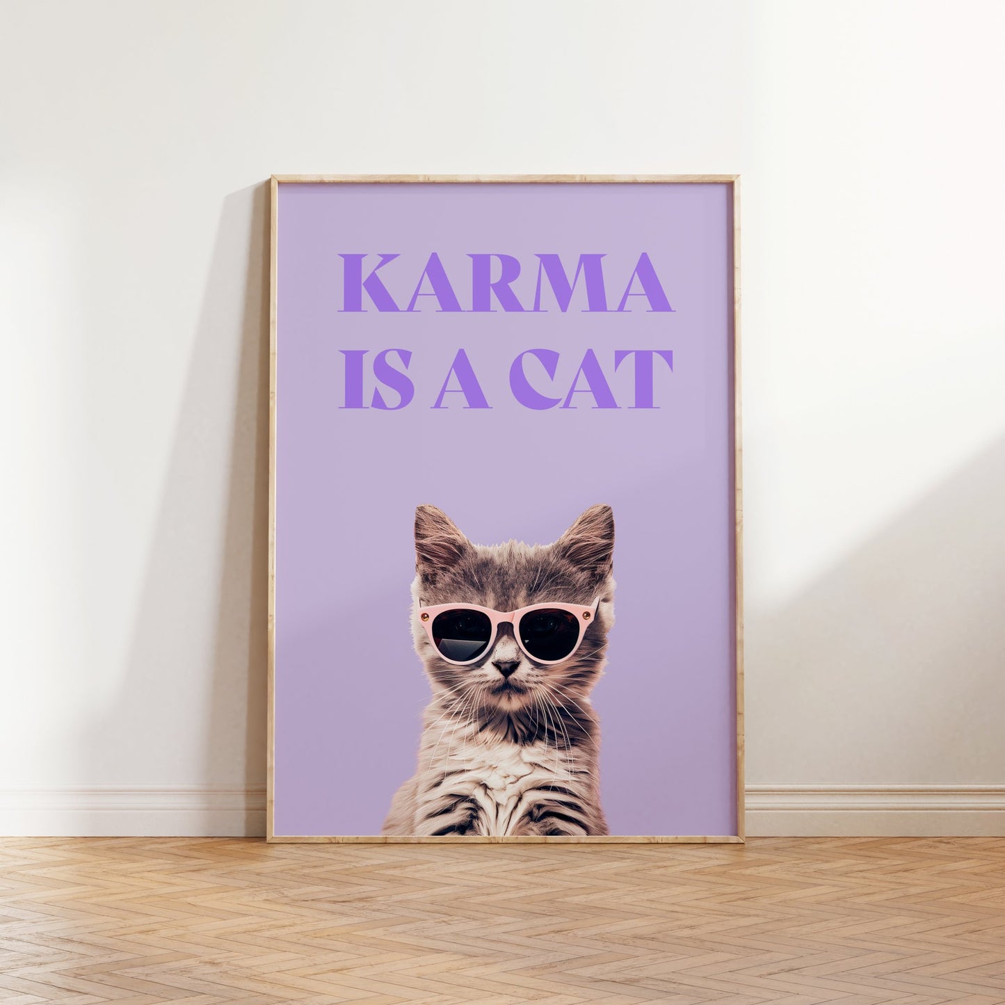 Karma Is A Cat Print