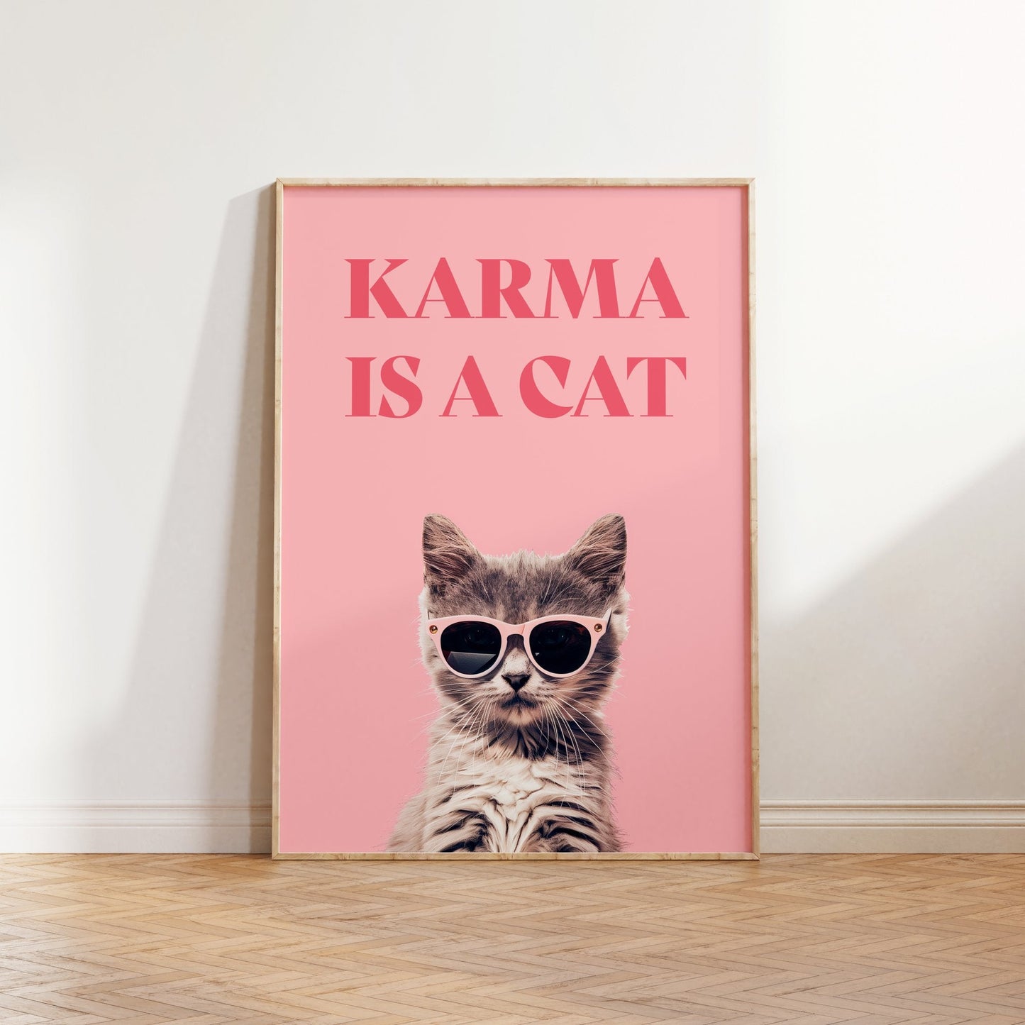 Karma Is A Cat Print