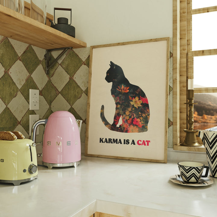 Karma Is A Cat Print