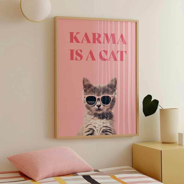Karma Is A Cat Print