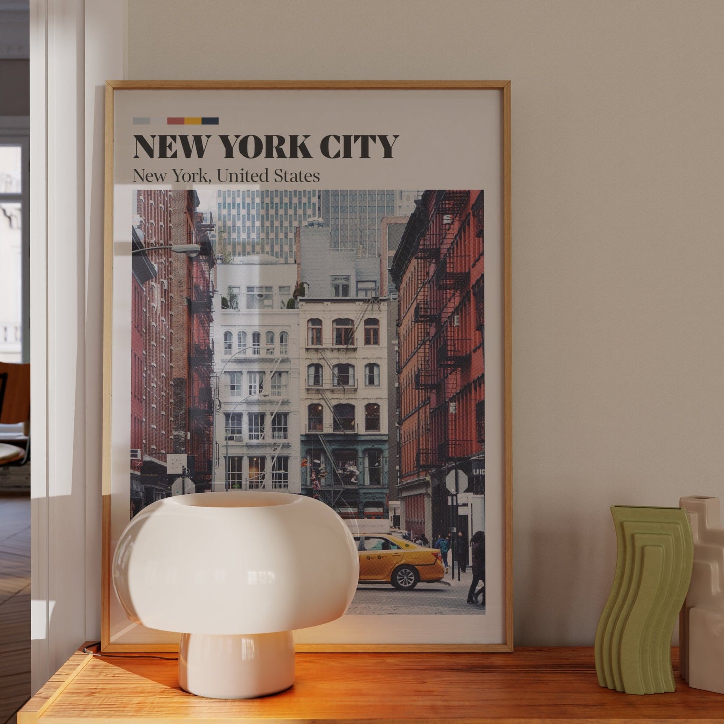 New York Retro City Print