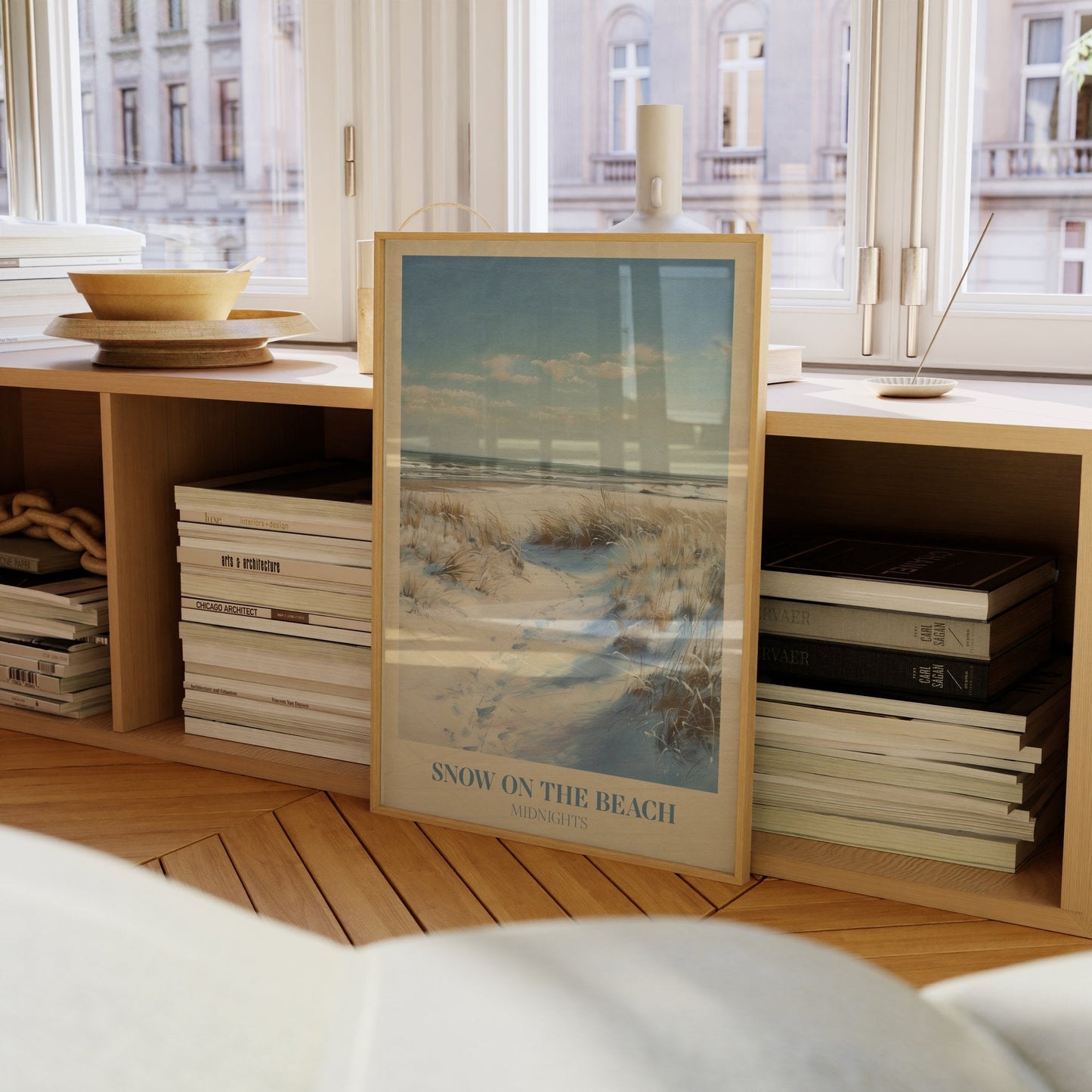 Snow On The Beach Print