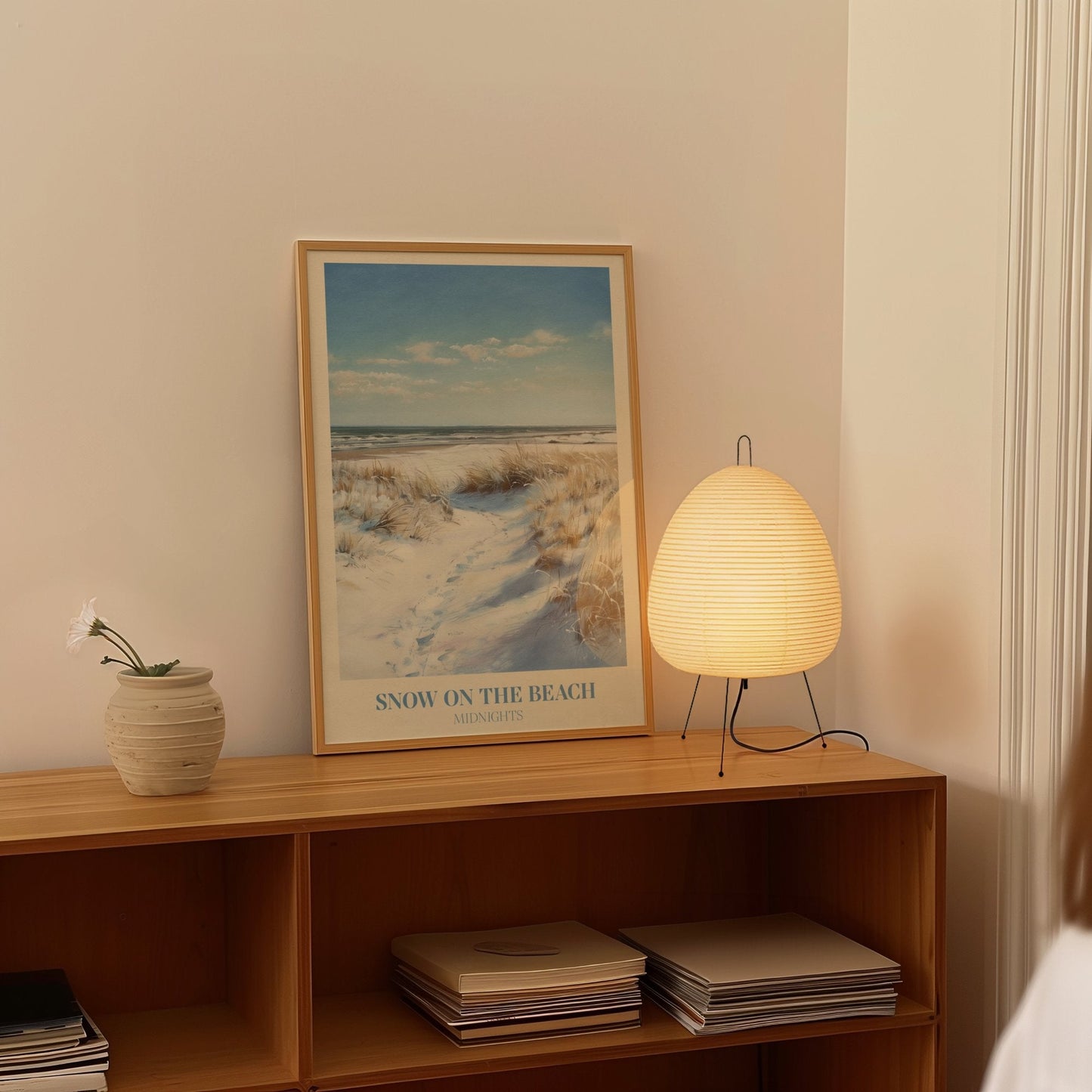 Snow On The Beach Print