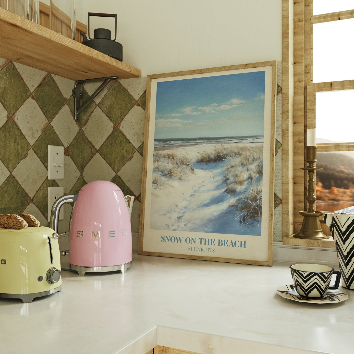 Snow On The Beach Print