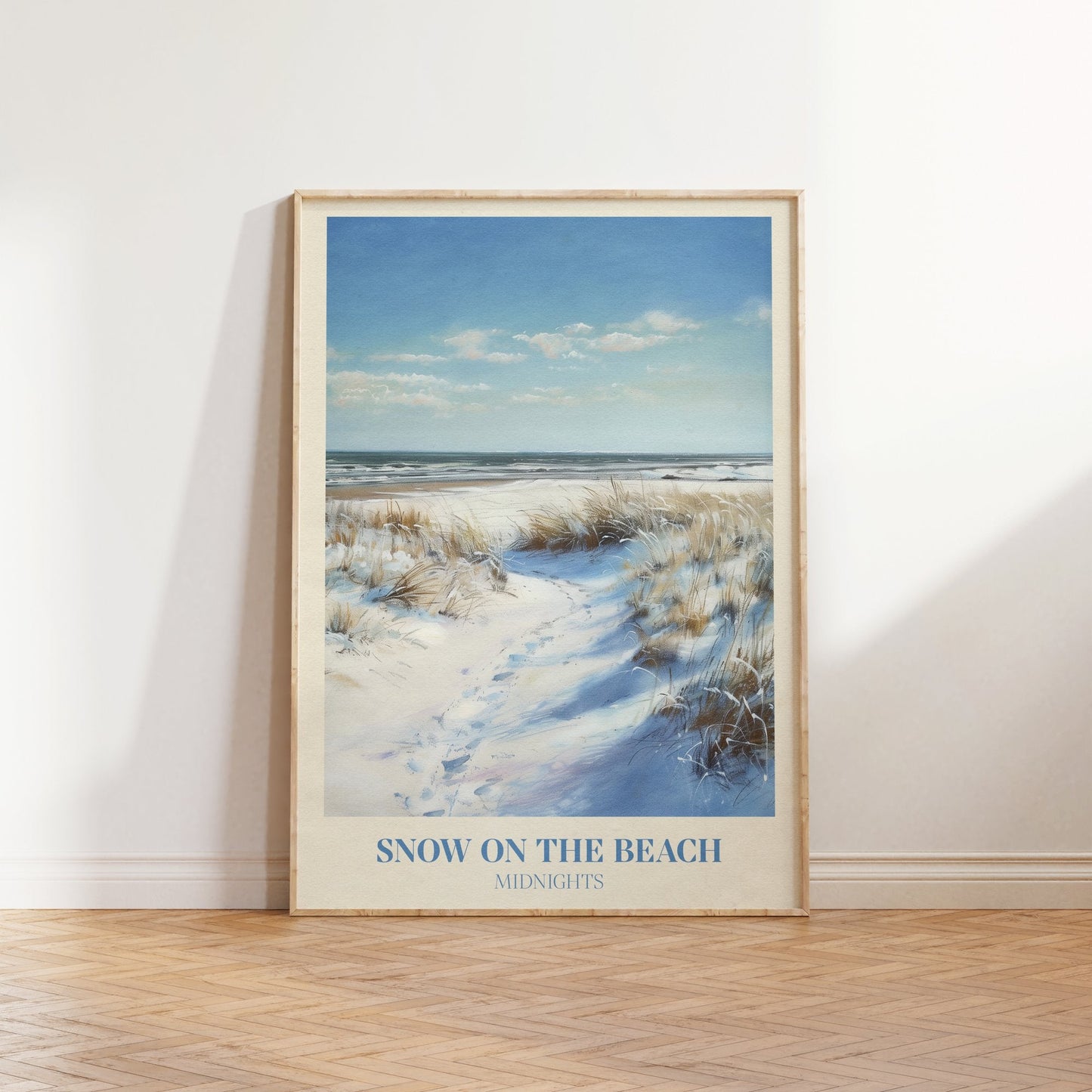Snow On The Beach Print