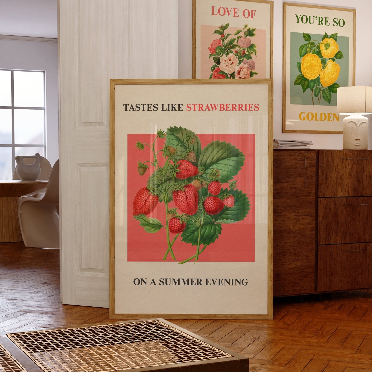 Strawberries On A Summer Evening Botanical Print