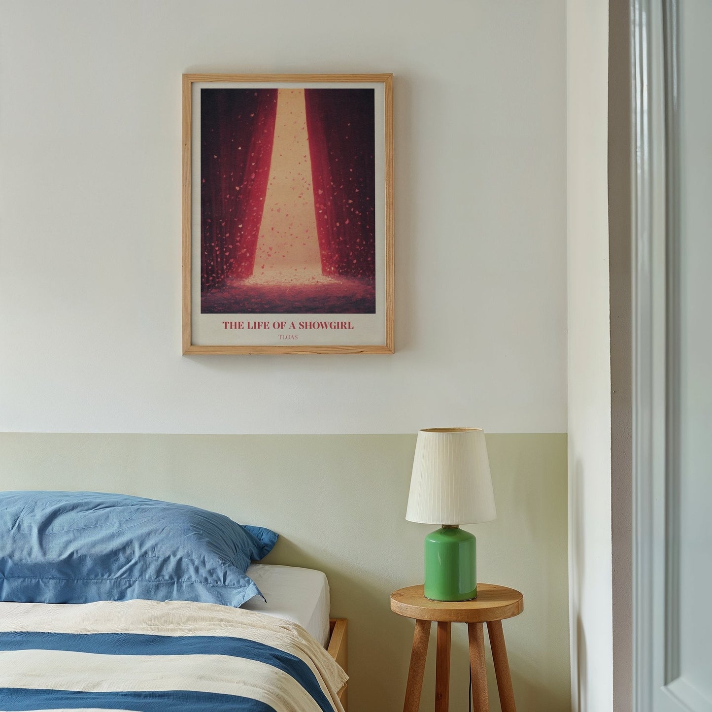 The Life Of A Showgirl lyric wall art print inspired by Taylor Swift in a frame