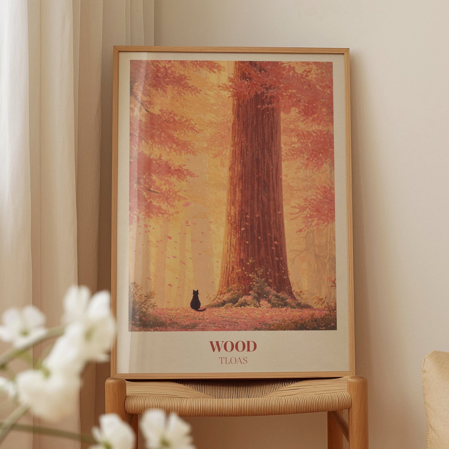Wood lyric wall art print inspired by Taylor Swift in a frame