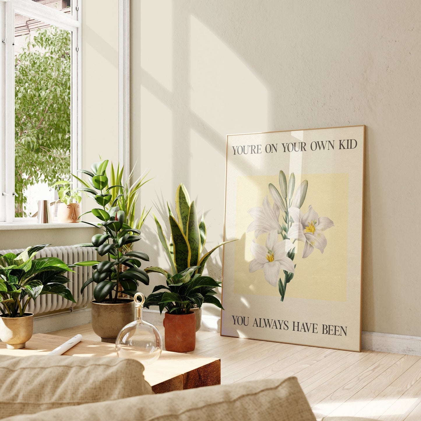 You’re On Your Own Kid Botanical Print