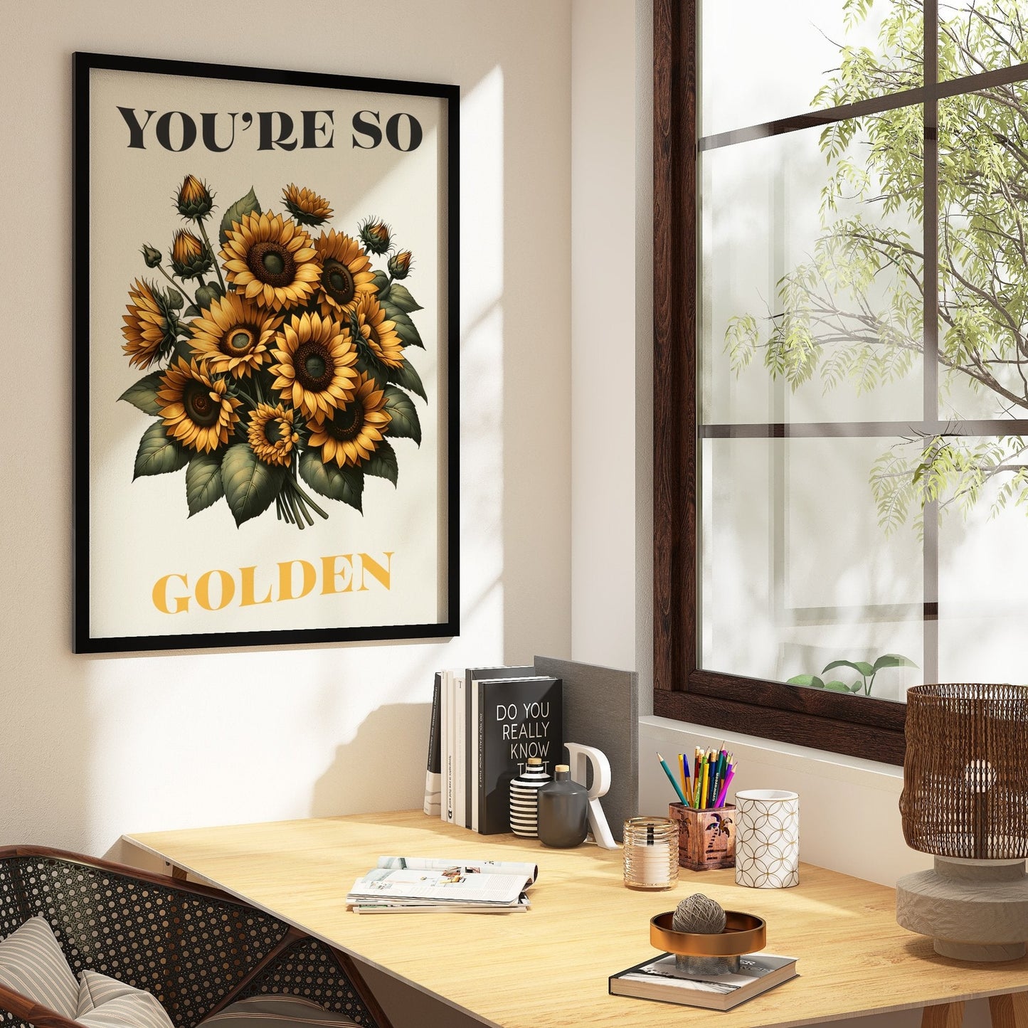 You're So Golden Sunflower Print