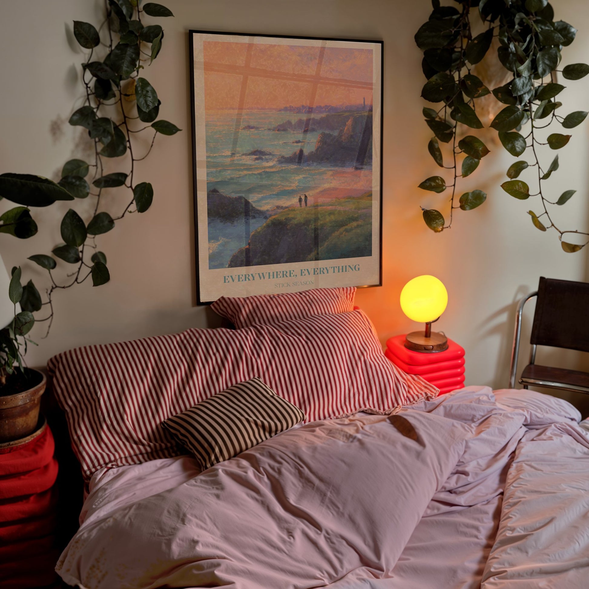 Everywhere, Everything lyric wall art print inspired by Noah Kahan in a frame