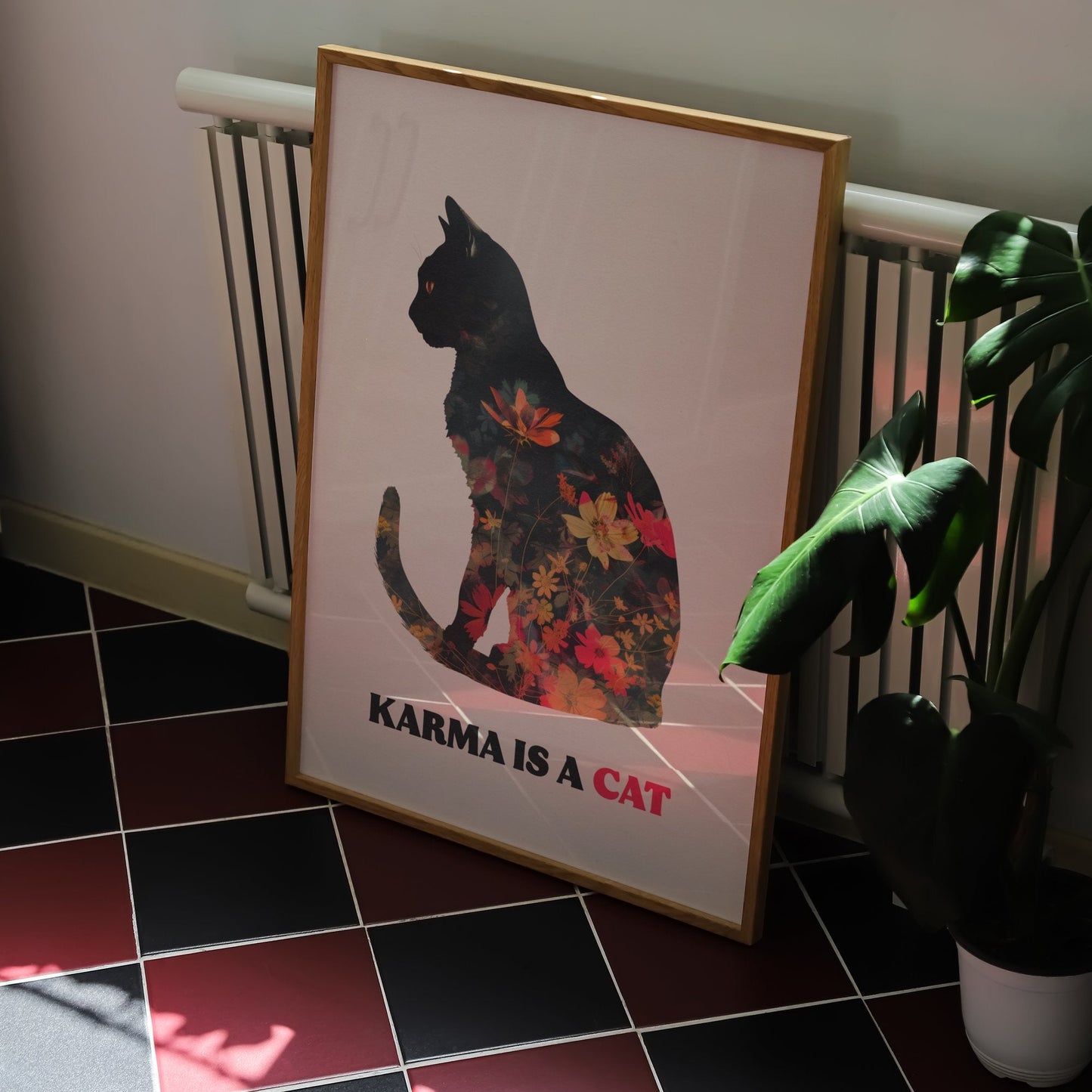 Karma Is A Cat Print