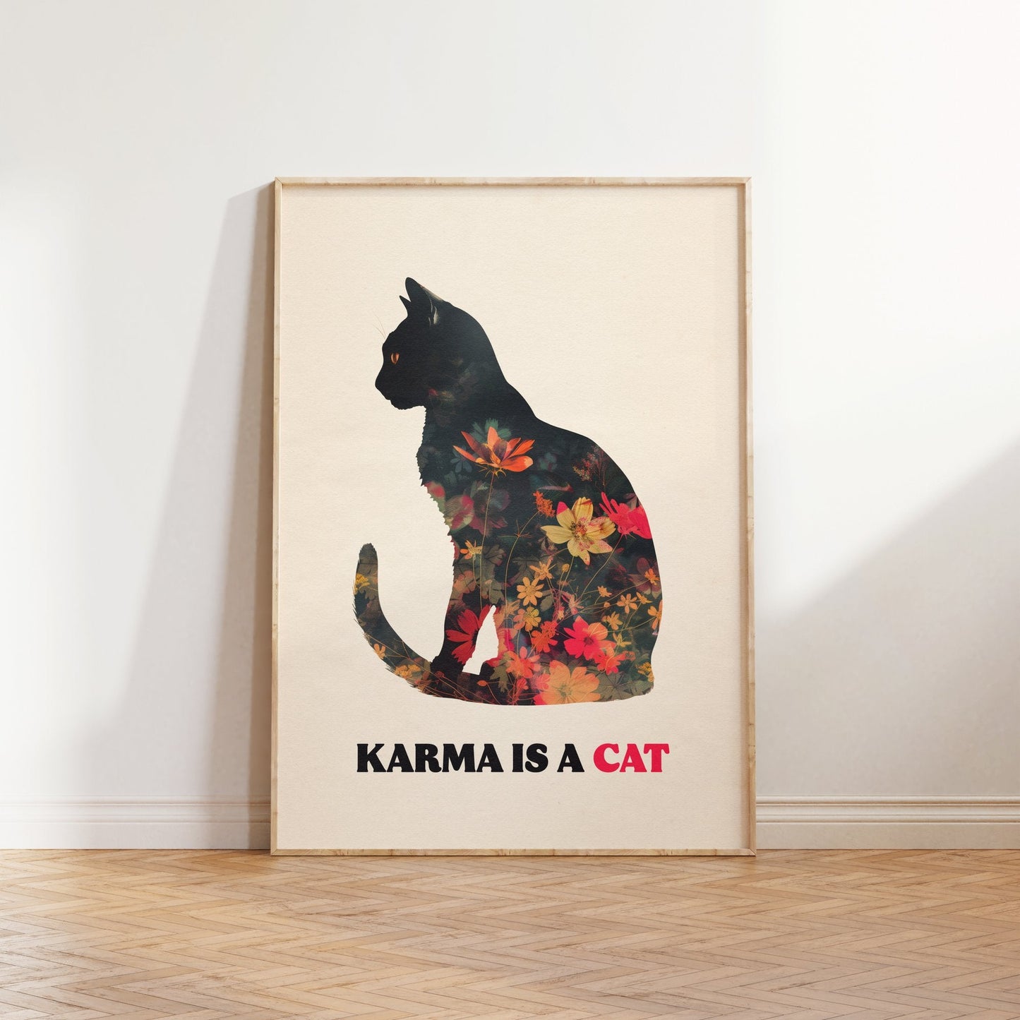 Karma Is A Cat Print