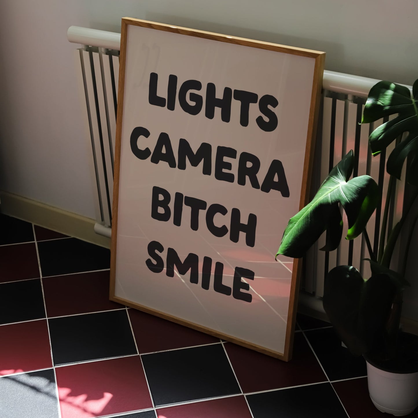 Lights Camera Bitch Smile Print