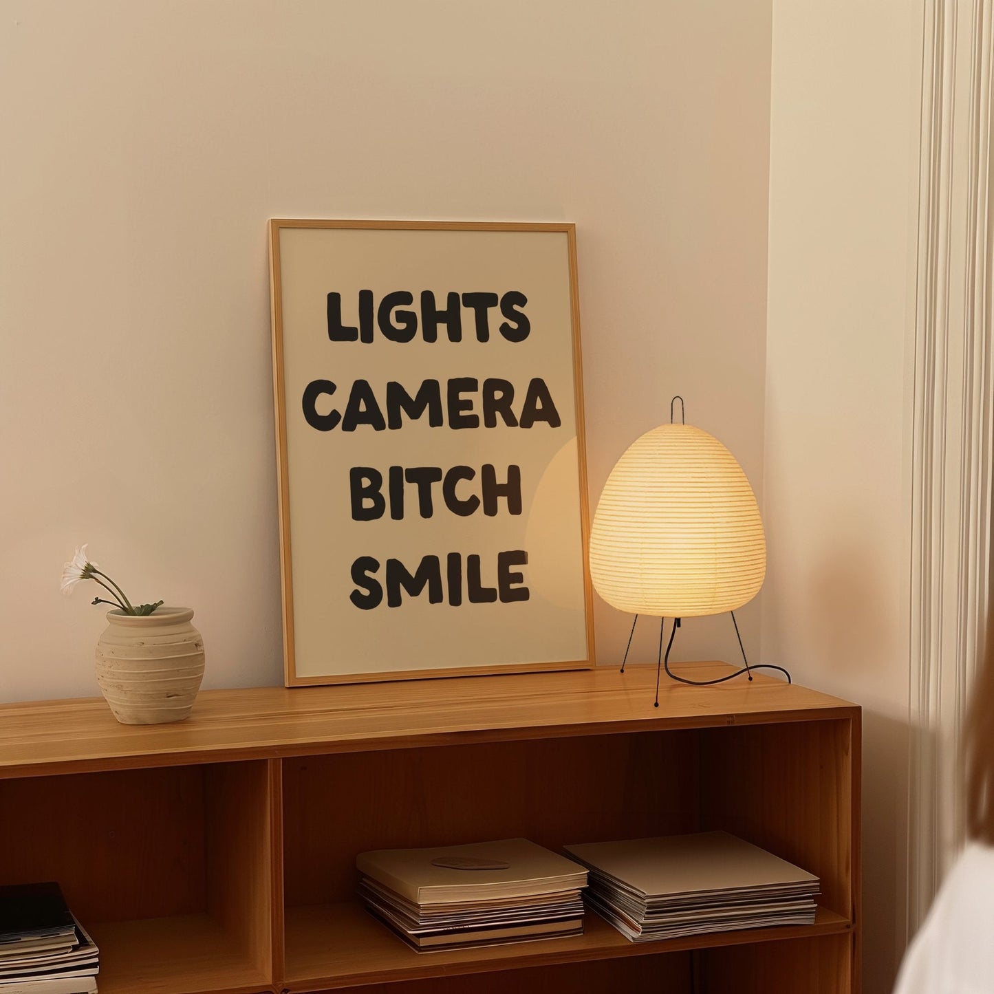 Lights Camera Bitch Smile Print