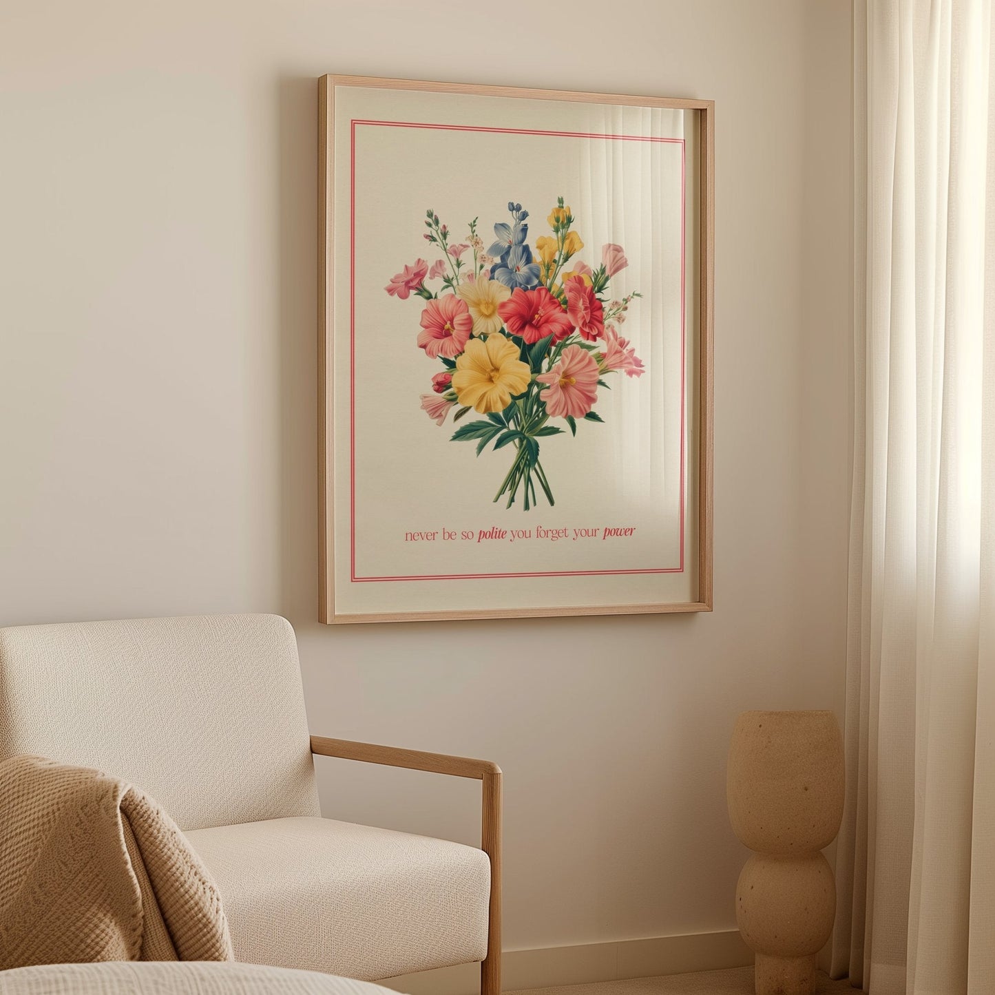Never Be So Polite Floral Print
