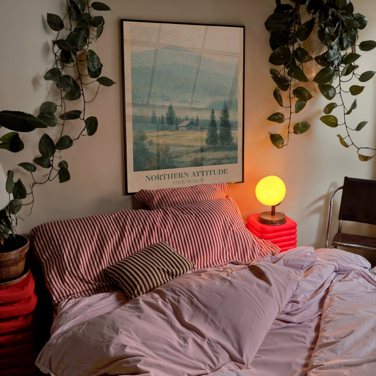 Northern Attitude lyric wall art print inspired by Noah Kahan in a frame