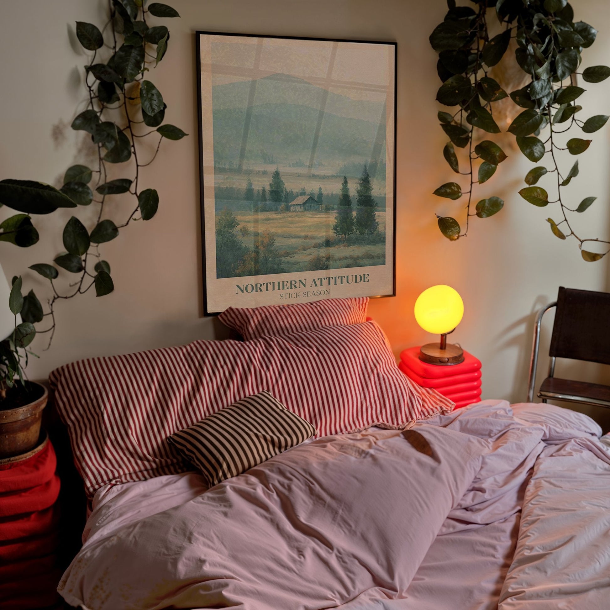 Northern Attitude lyric wall art print inspired by Noah Kahan in a frame