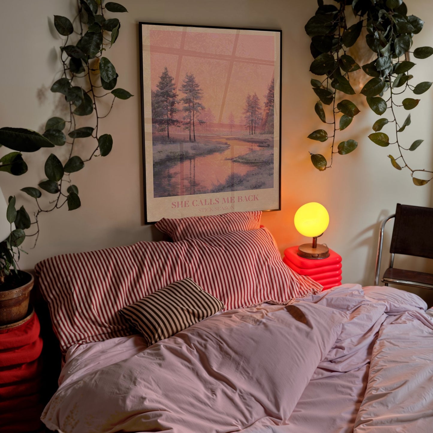 She Calls Me Back lyric wall art print inspired by Noah Kahan in a frame