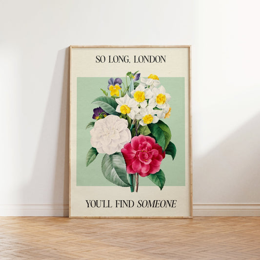 So Long London Botanical Print