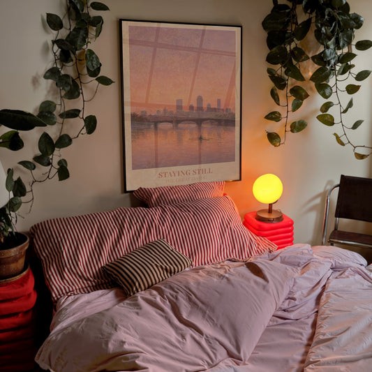 Staying Still lyric wall art print inspired by Noah Kahan in a frame