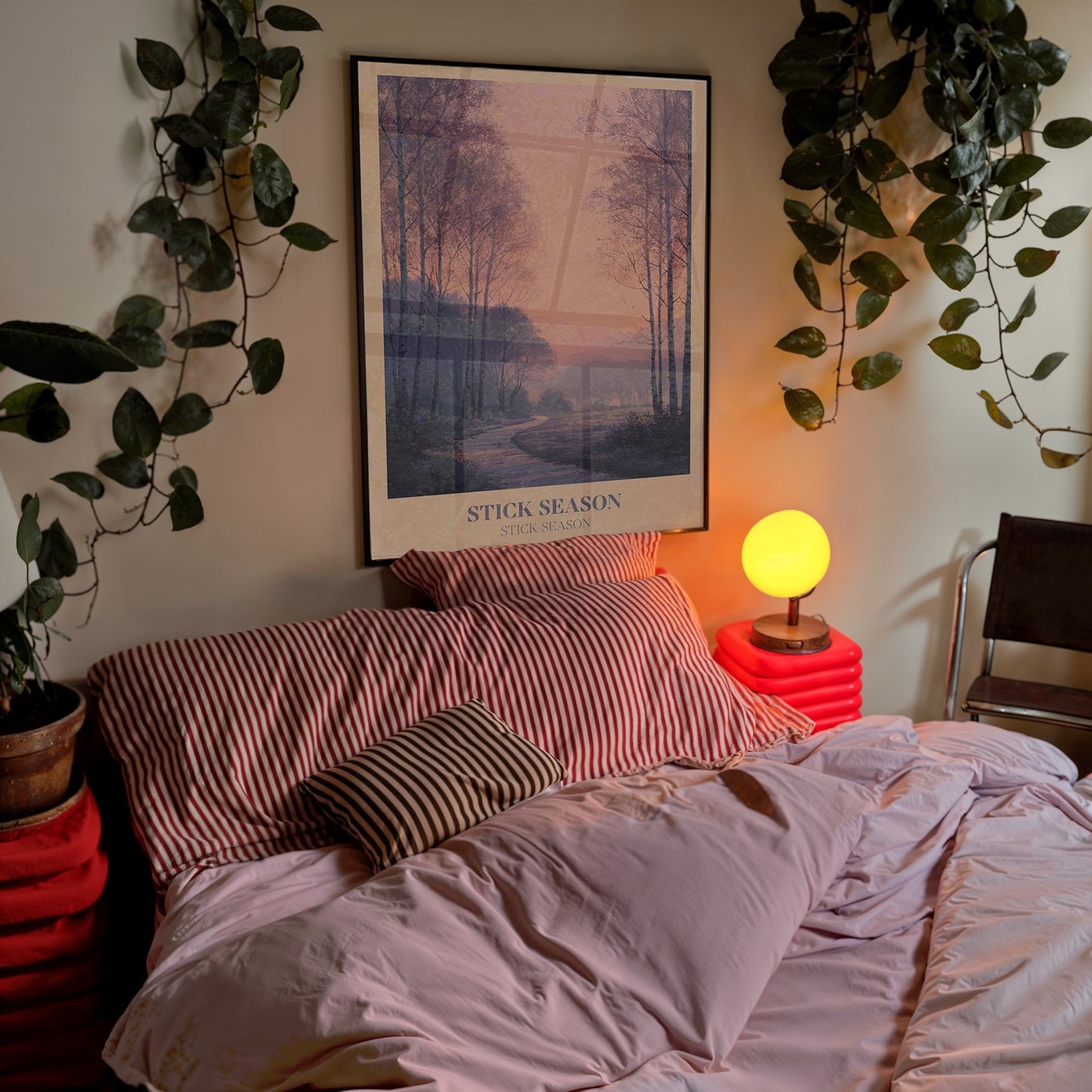 Stick Season lyric wall art print inspired by Noah Kahan in a frame