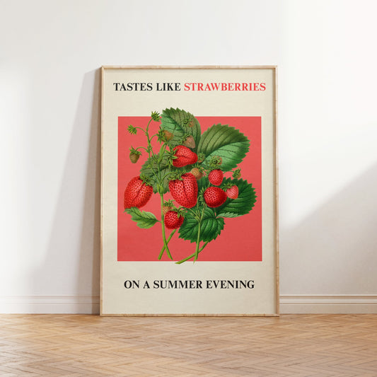 Strawberries On A Summer Evening Botanical Print